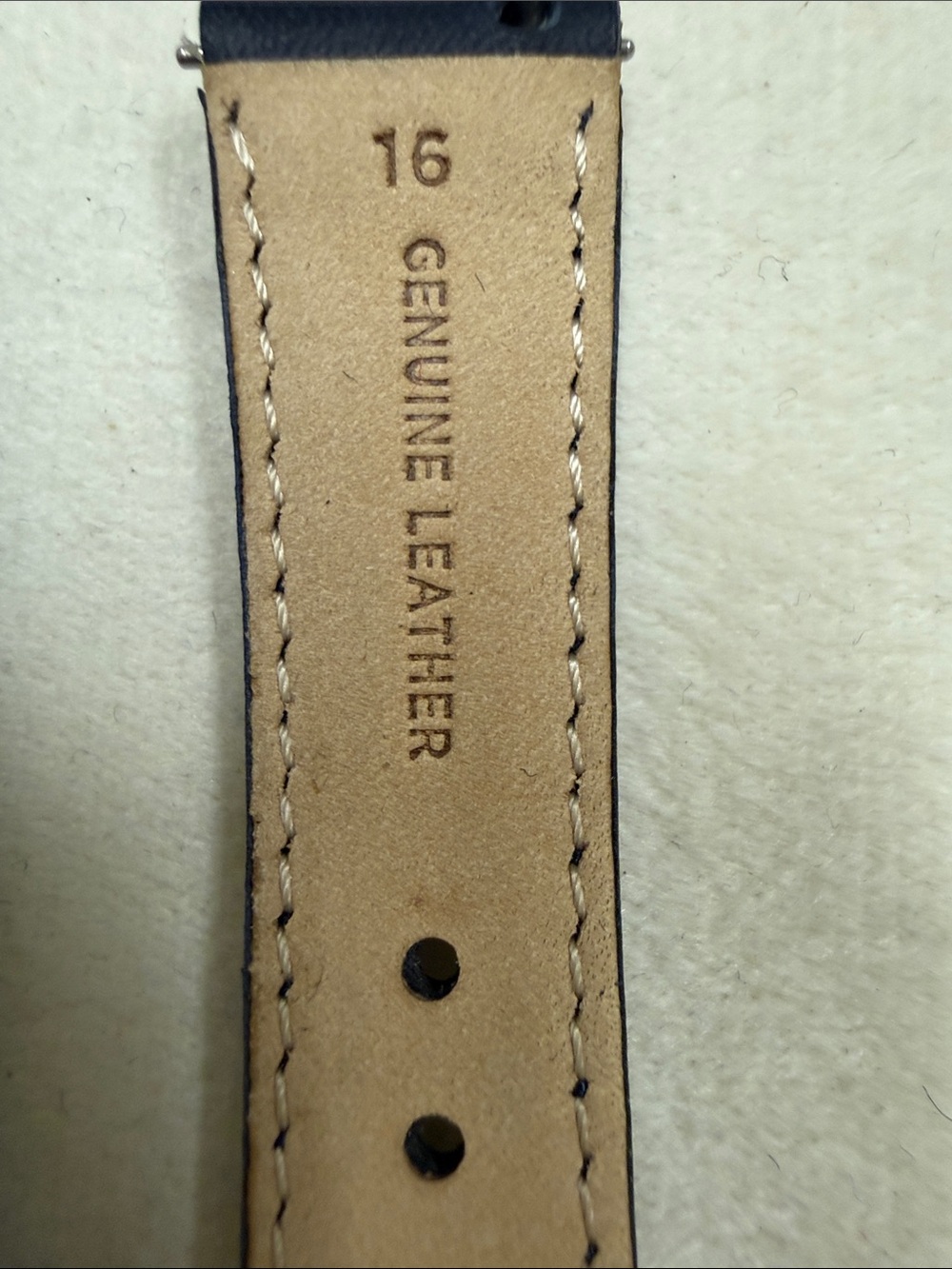 Fossil Navy Leather Watch Strap with Rose Gold Buckle 16 mm - Picture 5 of 5